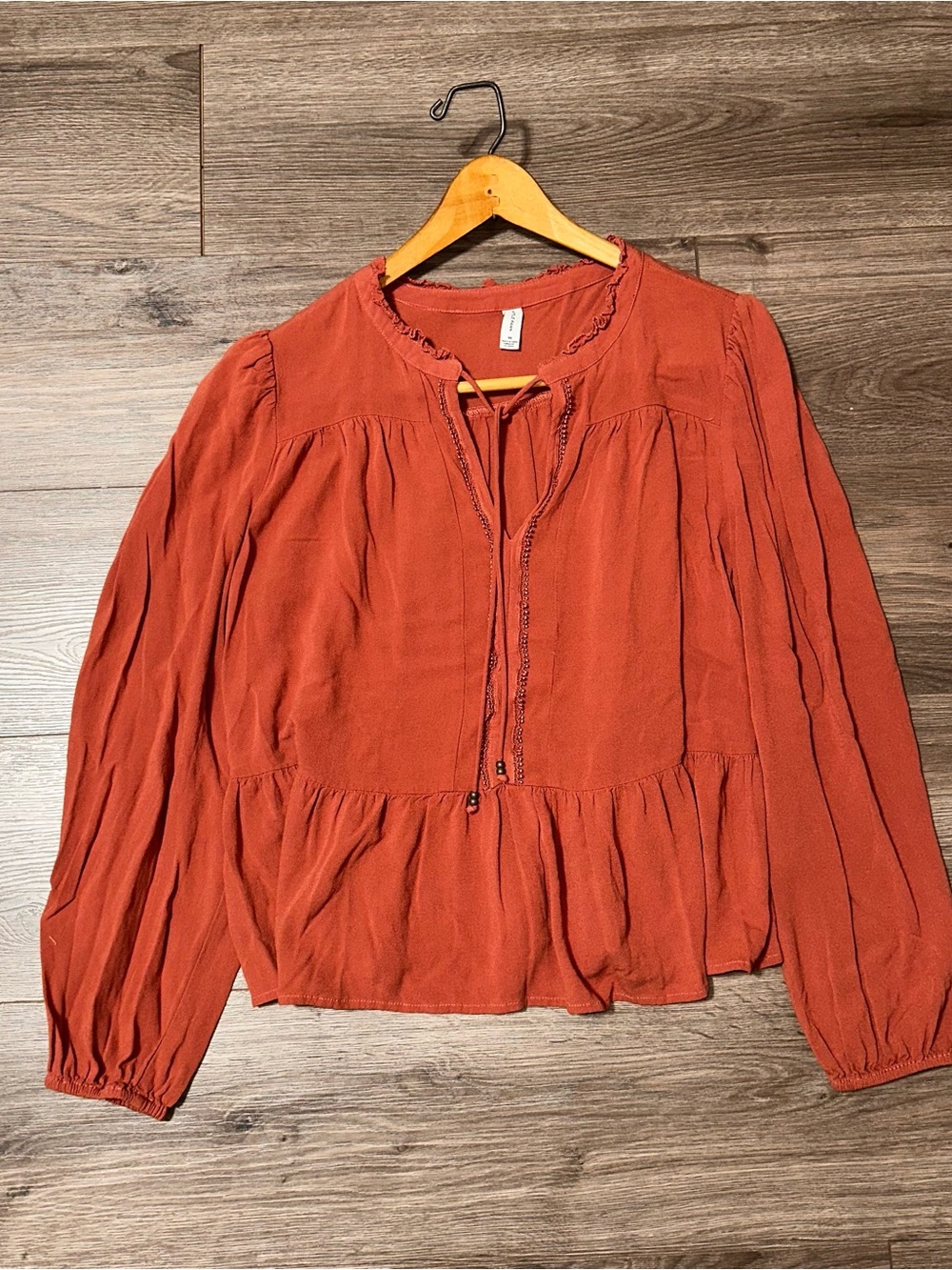 Gentle Fawn Rust Top Peplum Feminine